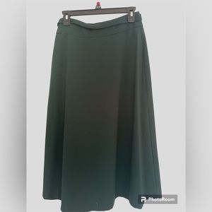 Calvin Klein Womens Dark Green Belted A-Line Skirt